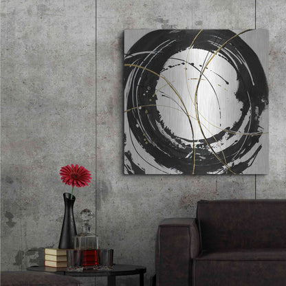 Luxe Metal Art 'Circular Web' by Chris Paschke, Metal Wall Art,36x36