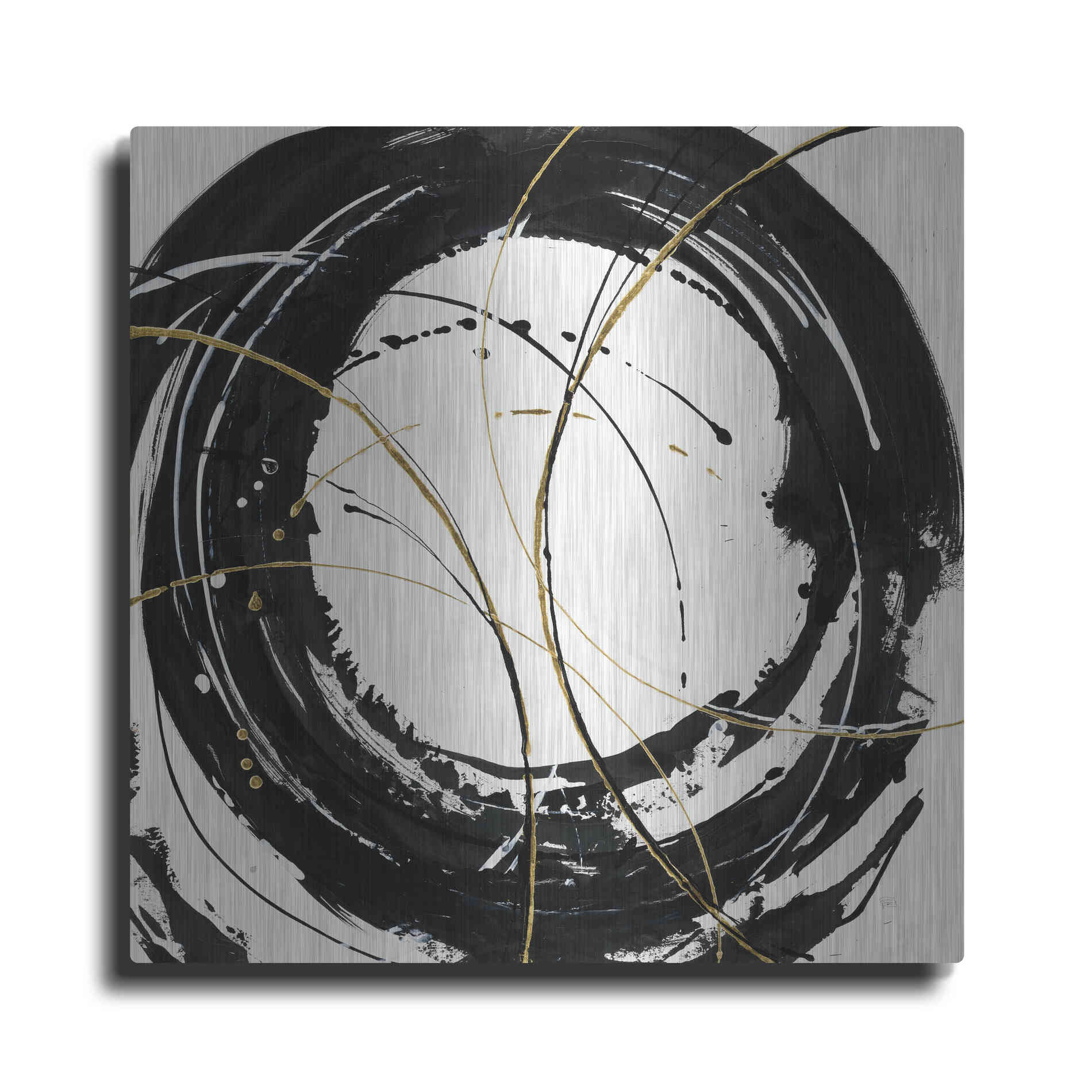 Luxe Metal Art 'Circular Web' by Chris Paschke, Metal Wall Art