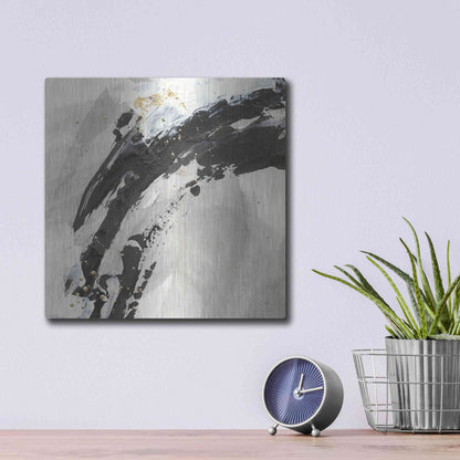 Luxe Metal Art 'Galaxy I' by Chris Paschke, Metal Wall Art,12x12