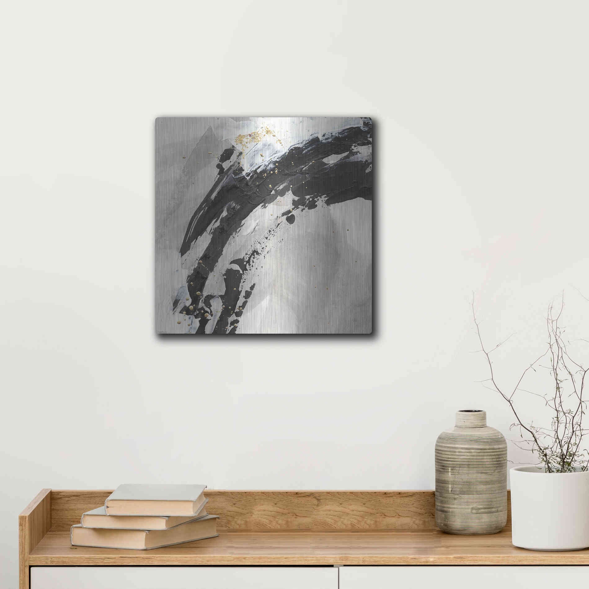 Luxe Metal Art 'Galaxy I' by Chris Paschke, Metal Wall Art,12x12