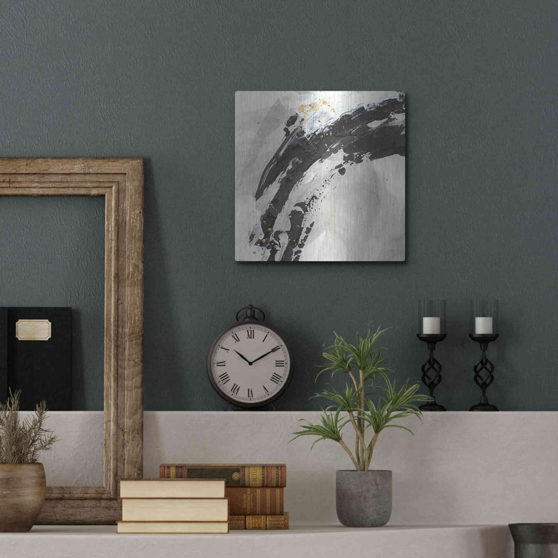 Luxe Metal Art 'Galaxy I' by Chris Paschke, Metal Wall Art,12x12