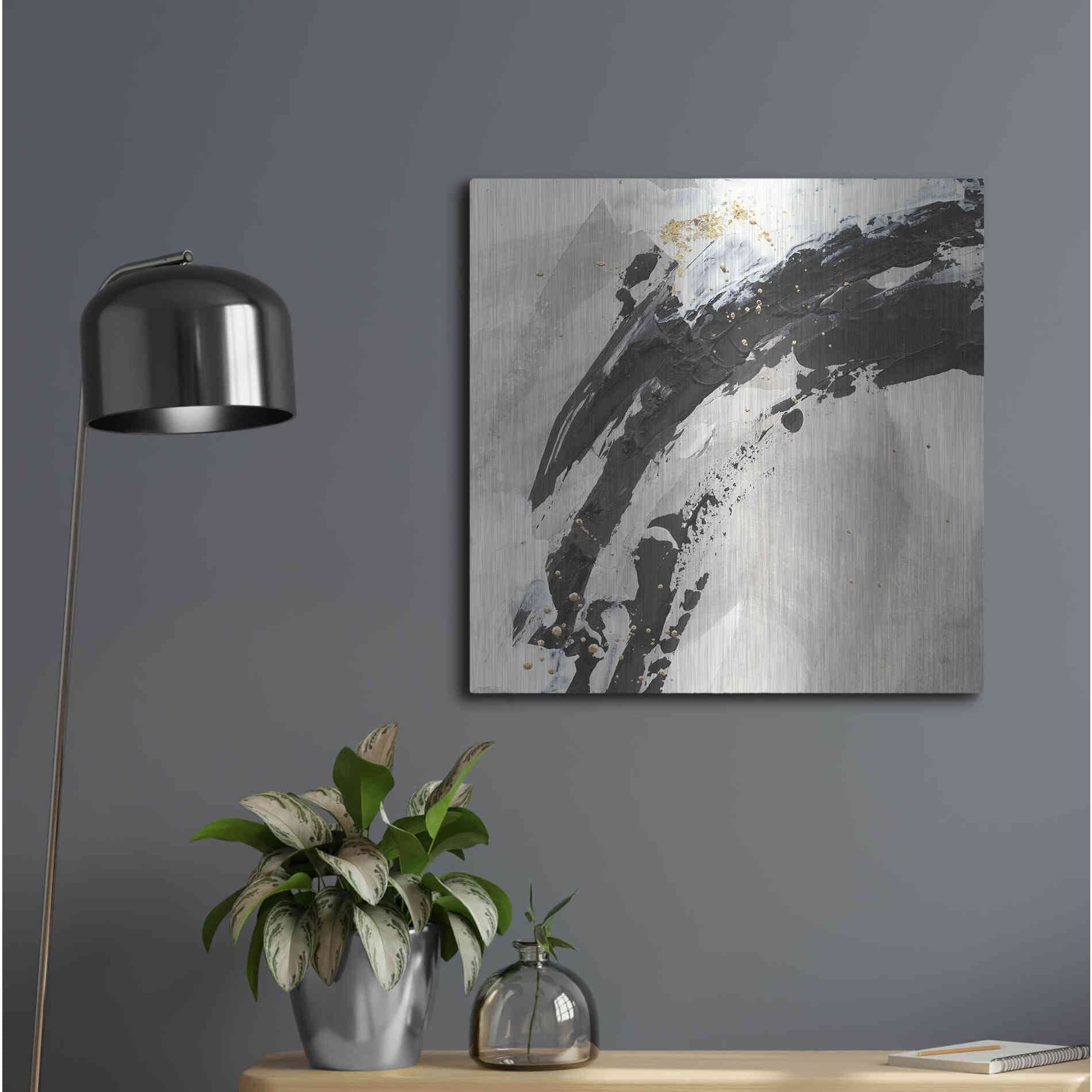 Luxe Metal Art 'Galaxy I' by Chris Paschke, Metal Wall Art,24x24
