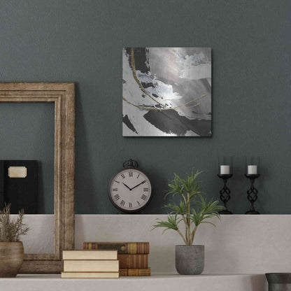Luxe Metal Art 'Gilded Arcs I' by Chris Paschke, Metal Wall Art,12x12