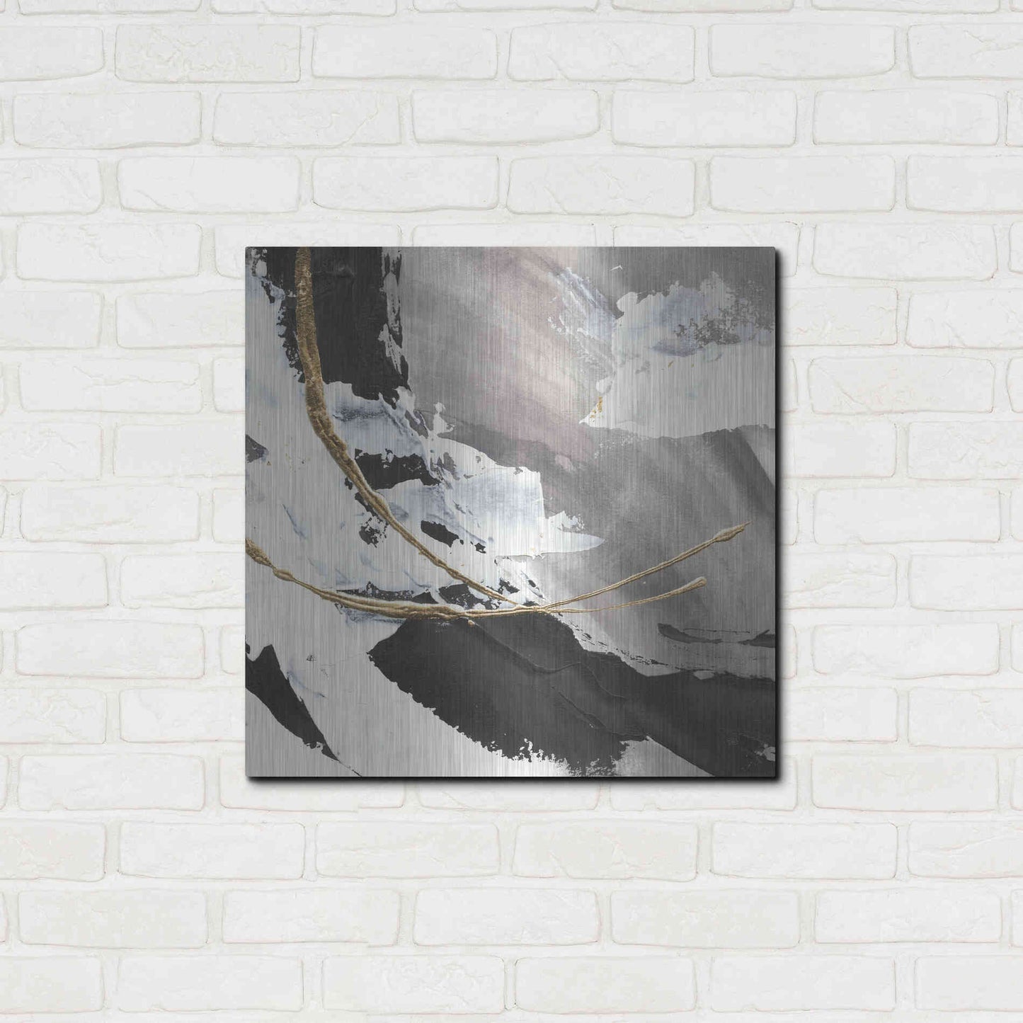 Luxe Metal Art 'Gilded Arcs I' by Chris Paschke, Metal Wall Art,24x24