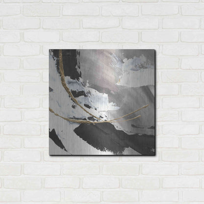 Luxe Metal Art 'Gilded Arcs I' by Chris Paschke, Metal Wall Art,24x24