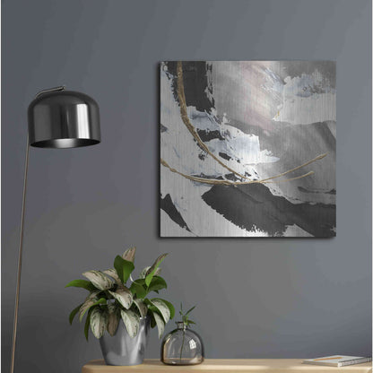 Luxe Metal Art 'Gilded Arcs I' by Chris Paschke, Metal Wall Art,24x24