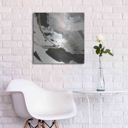 Luxe Metal Art 'Gilded Arcs I' by Chris Paschke, Metal Wall Art,24x24
