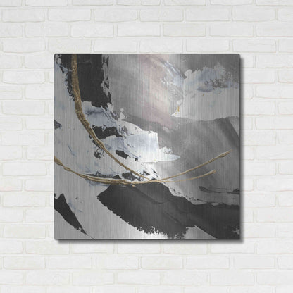Luxe Metal Art 'Gilded Arcs I' by Chris Paschke, Metal Wall Art,36x36