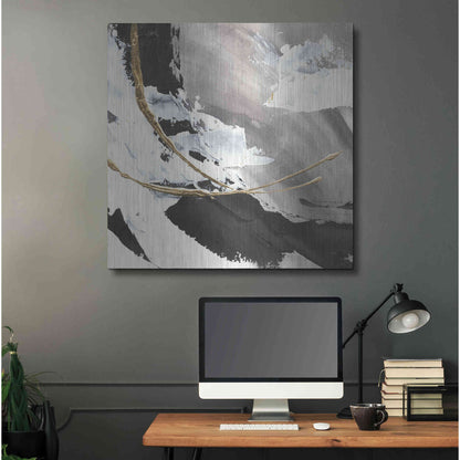 Luxe Metal Art 'Gilded Arcs I' by Chris Paschke, Metal Wall Art,36x36