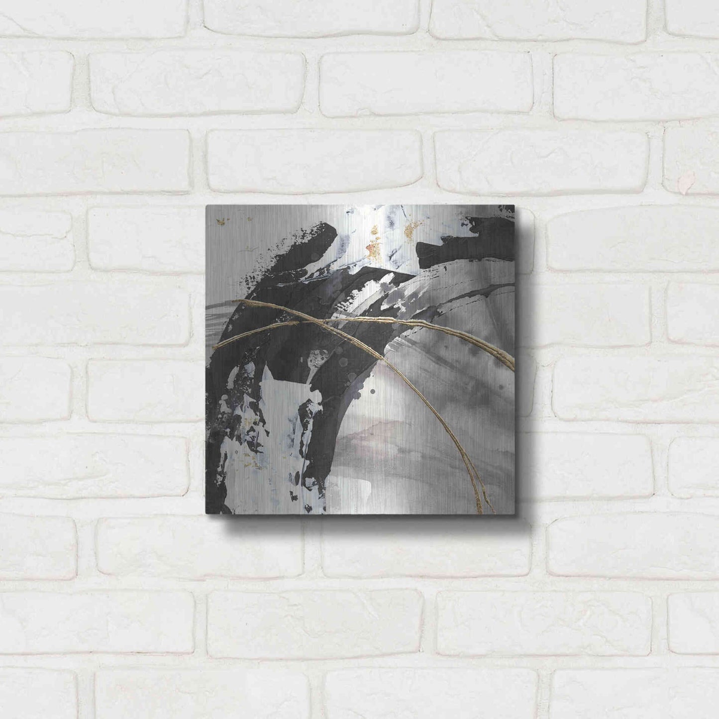 Luxe Metal Art 'Gilded Arcs II' by Chris Paschke, Metal Wall Art,12x12