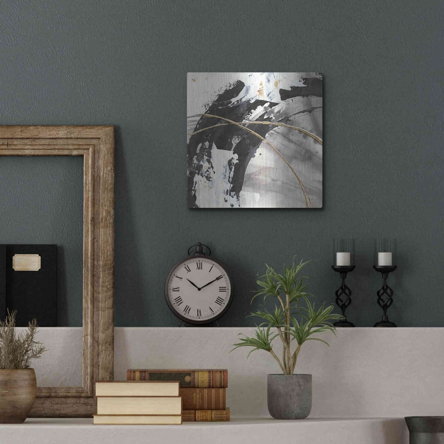 Luxe Metal Art 'Gilded Arcs II' by Chris Paschke, Metal Wall Art,12x12