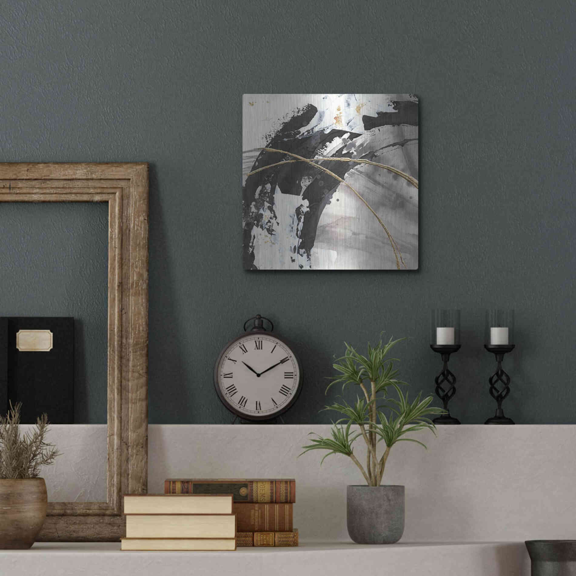 Luxe Metal Art 'Gilded Arcs II' by Chris Paschke, Metal Wall Art,12x12