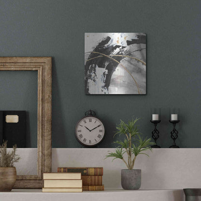 Luxe Metal Art 'Gilded Arcs II' by Chris Paschke, Metal Wall Art,12x12