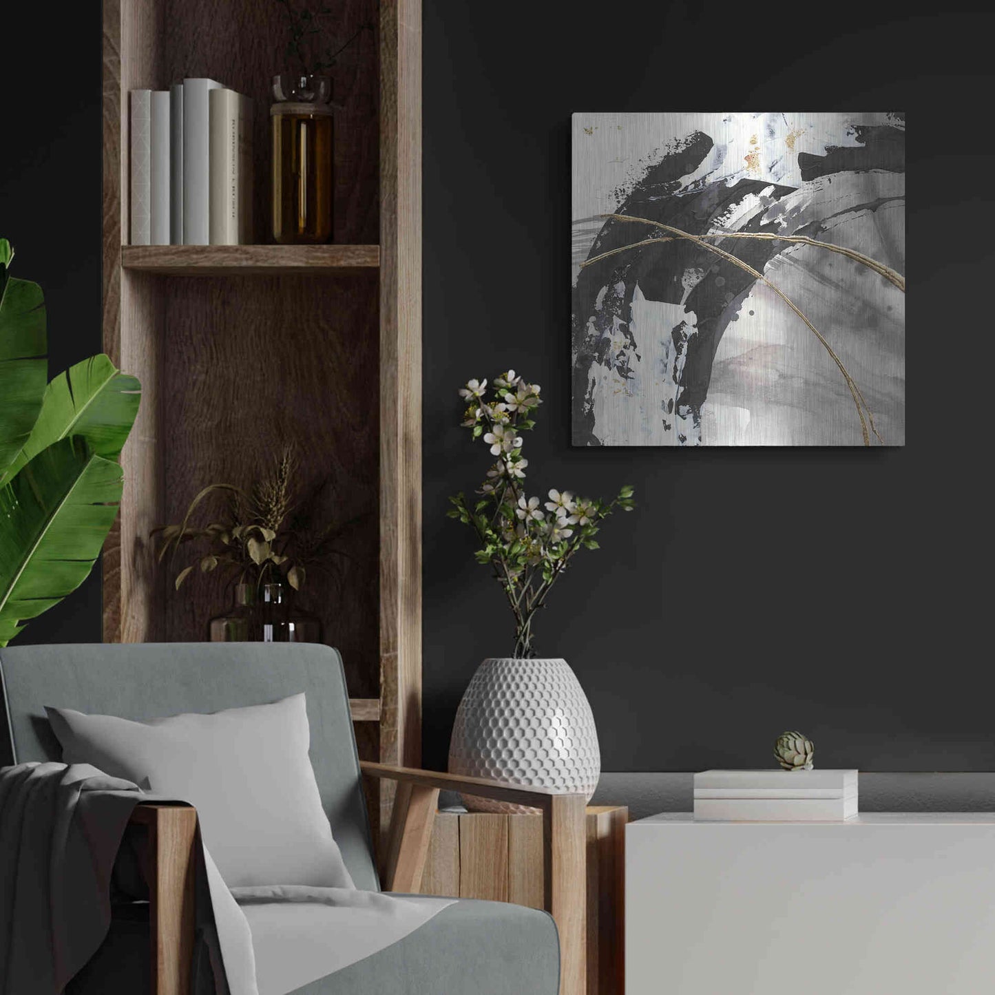 Luxe Metal Art 'Gilded Arcs II' by Chris Paschke, Metal Wall Art,24x24