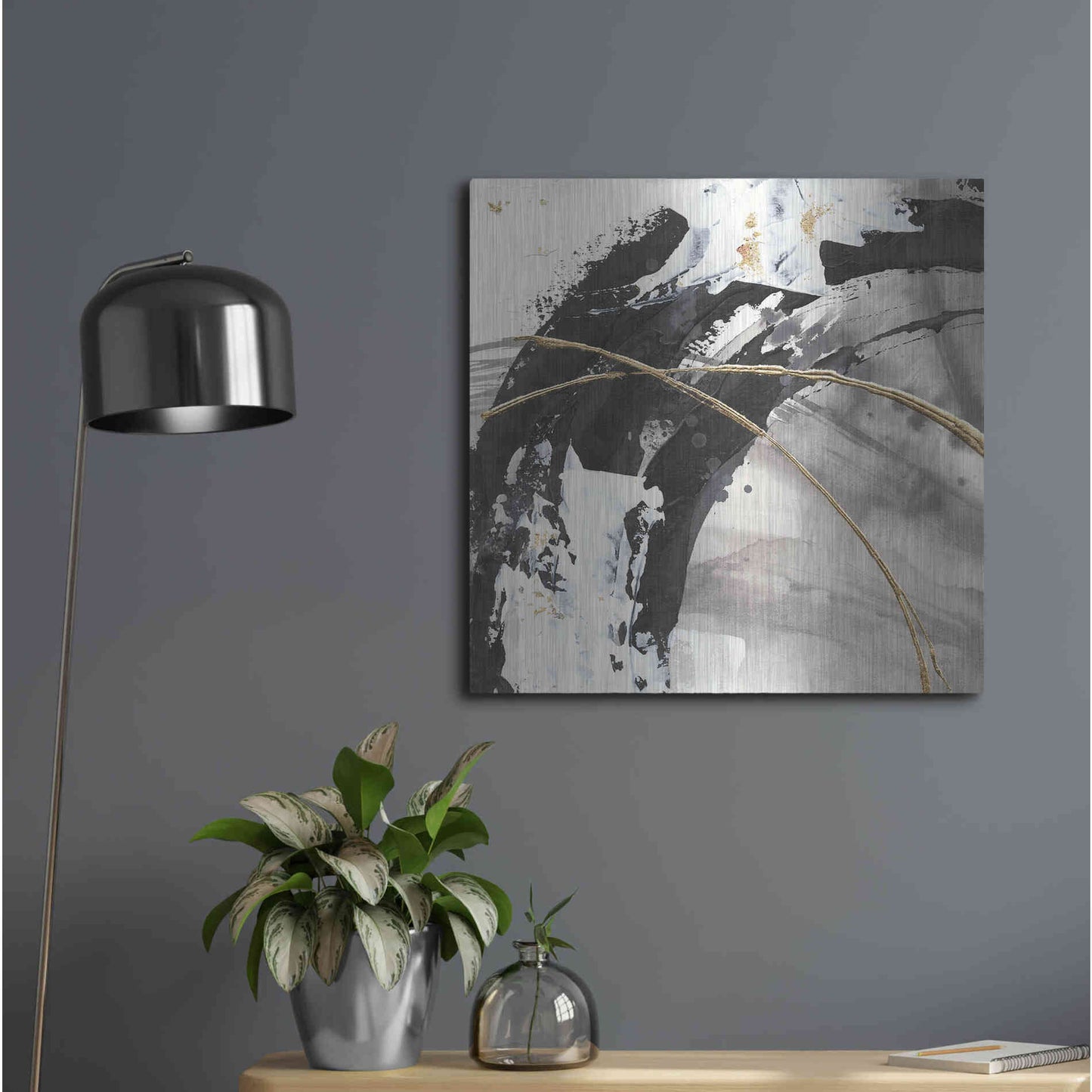 Luxe Metal Art 'Gilded Arcs II' by Chris Paschke, Metal Wall Art,24x24