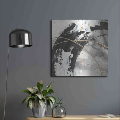 Luxe Metal Art 'Gilded Arcs II' by Chris Paschke, Metal Wall Art,24x24