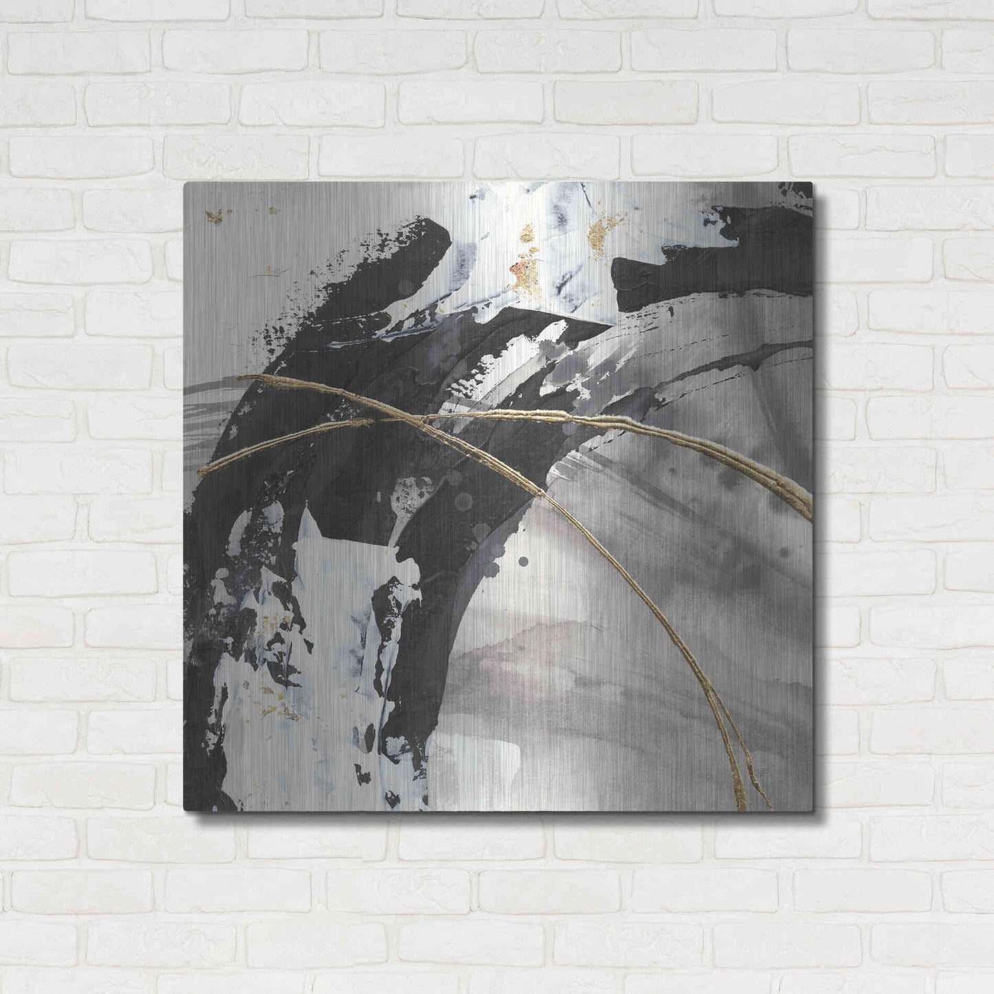 Luxe Metal Art 'Gilded Arcs II' by Chris Paschke, Metal Wall Art,36x36