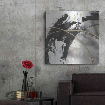 Luxe Metal Art 'Gilded Arcs II' by Chris Paschke, Metal Wall Art,36x36