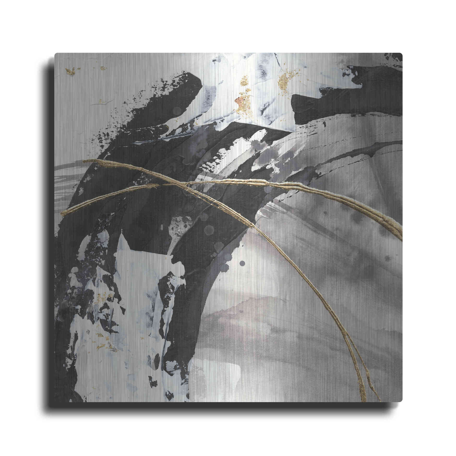 Luxe Metal Art 'Gilded Arcs II' by Chris Paschke, Metal Wall Art
