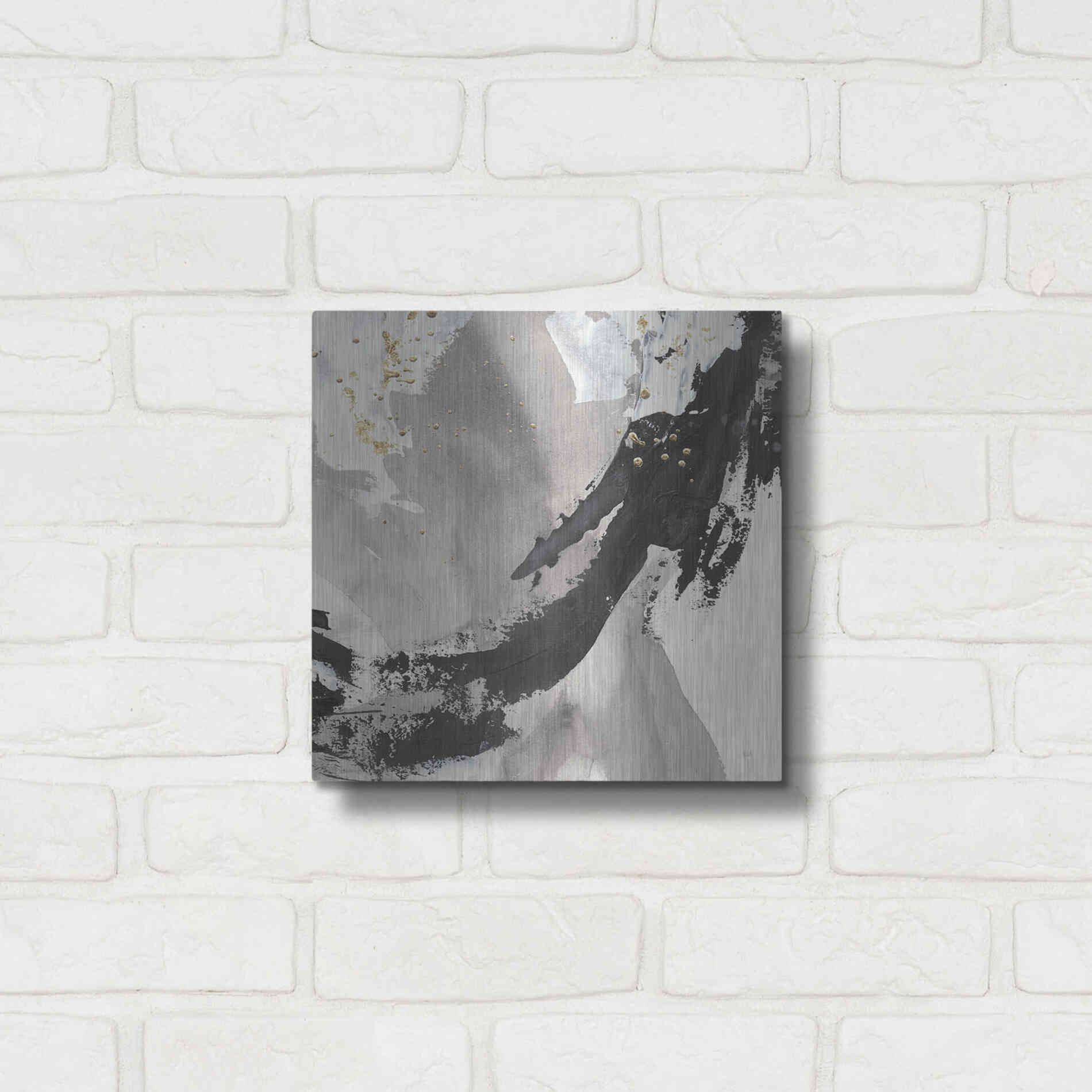 Luxe Metal Art 'Galaxy II' by Chris Paschke, Metal Wall Art,12x12