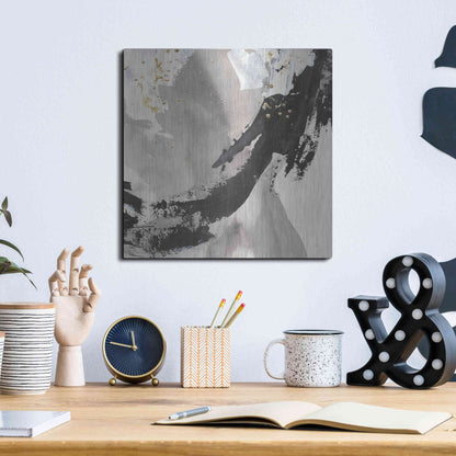 Luxe Metal Art 'Galaxy II' by Chris Paschke, Metal Wall Art,12x12