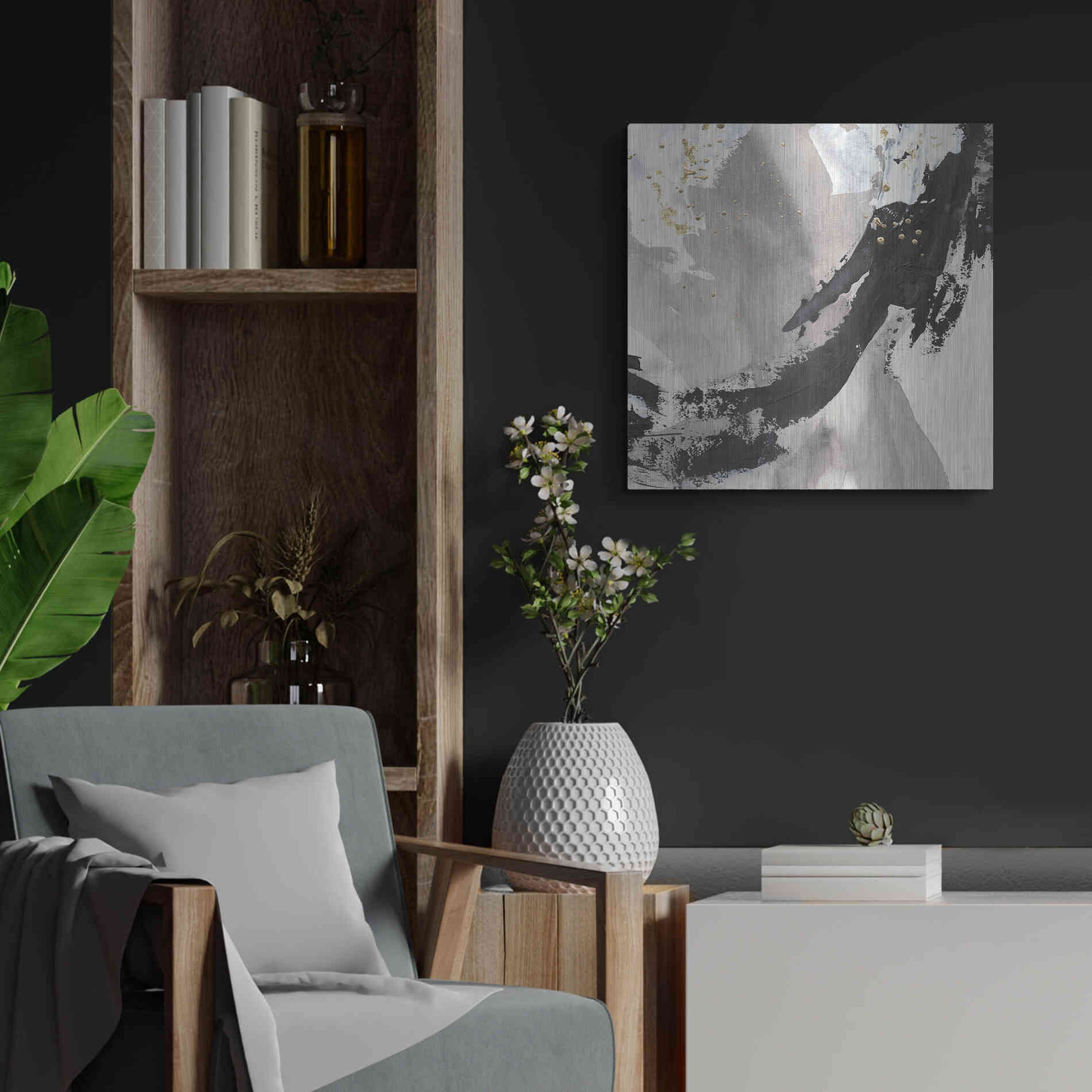 Luxe Metal Art 'Galaxy II' by Chris Paschke, Metal Wall Art,24x24
