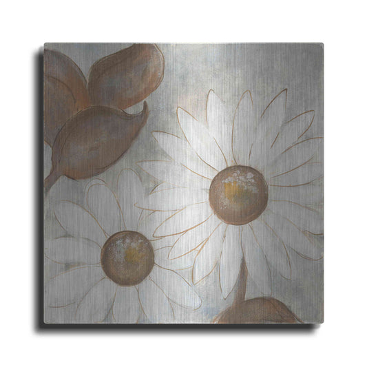 Luxe Metal Art 'Daisy Do I Neutral' by Chris Paschke, Metal Wall Art