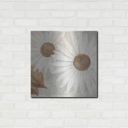 Luxe Metal Art 'Daisy Do II Neutral' by Chris Paschke, Metal Wall Art,24x24