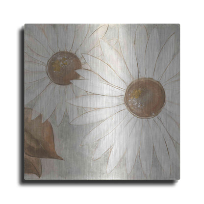 Luxe Metal Art 'Daisy Do II Neutral' by Chris Paschke, Metal Wall Art