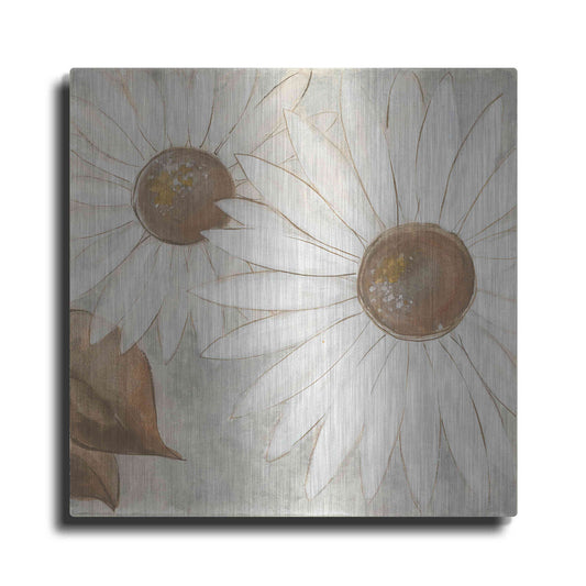 Luxe Metal Art 'Daisy Do II Neutral' by Chris Paschke, Metal Wall Art