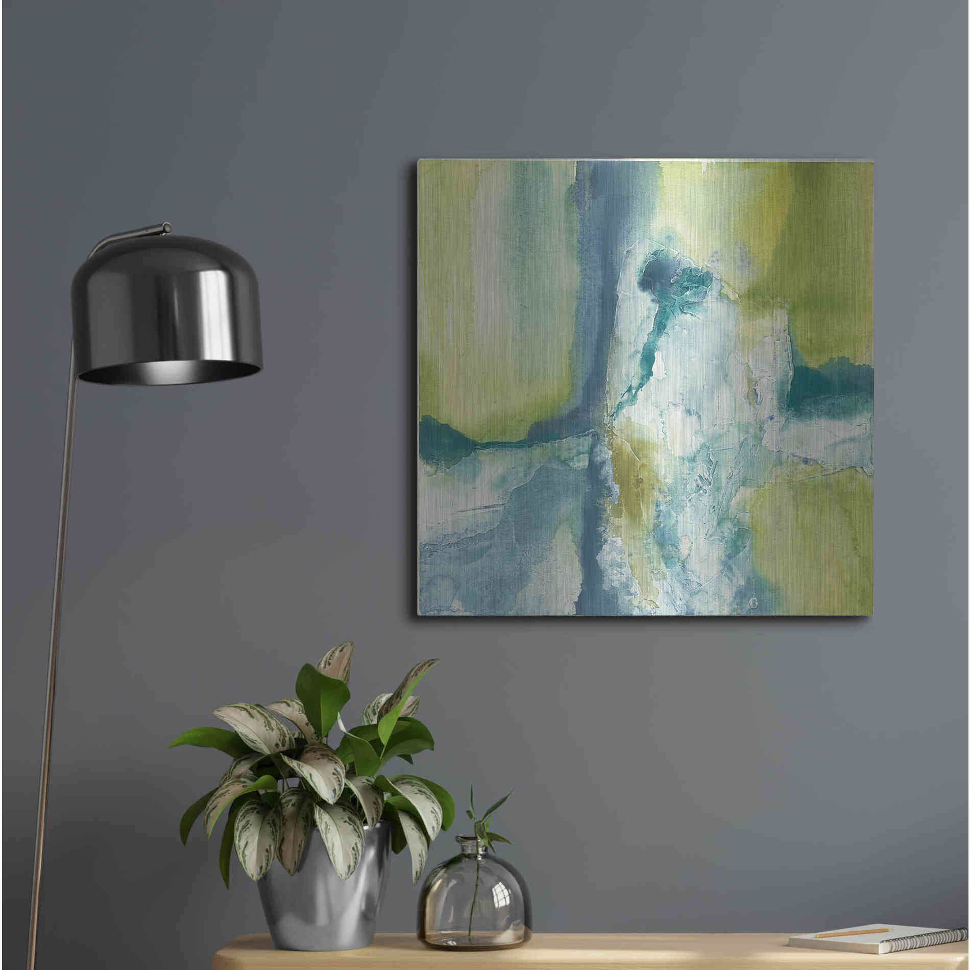 Luxe Metal Art 'Incomplete' by Chris Paschke, Metal Wall Art,24x24