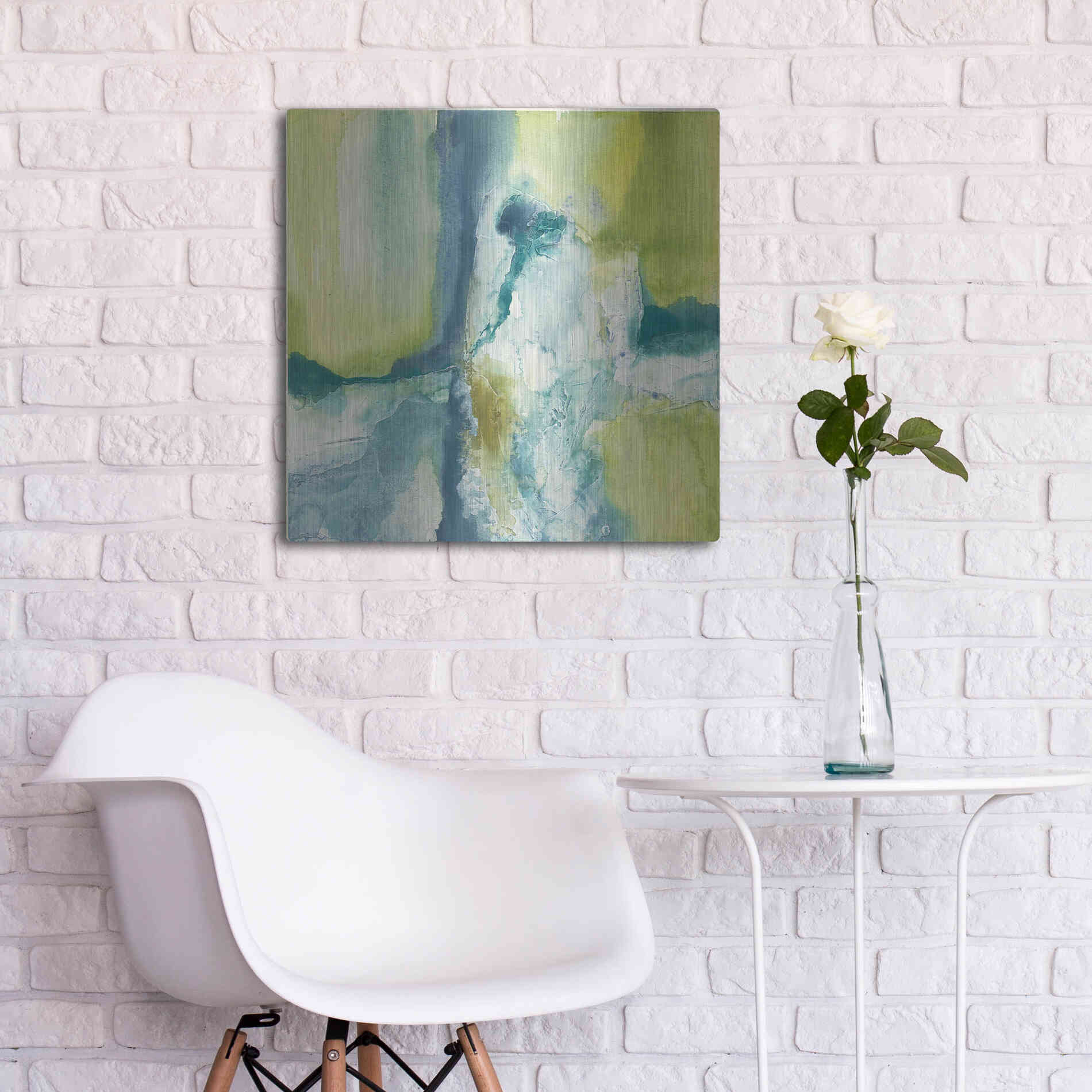 Luxe Metal Art 'Incomplete' by Chris Paschke, Metal Wall Art,24x24