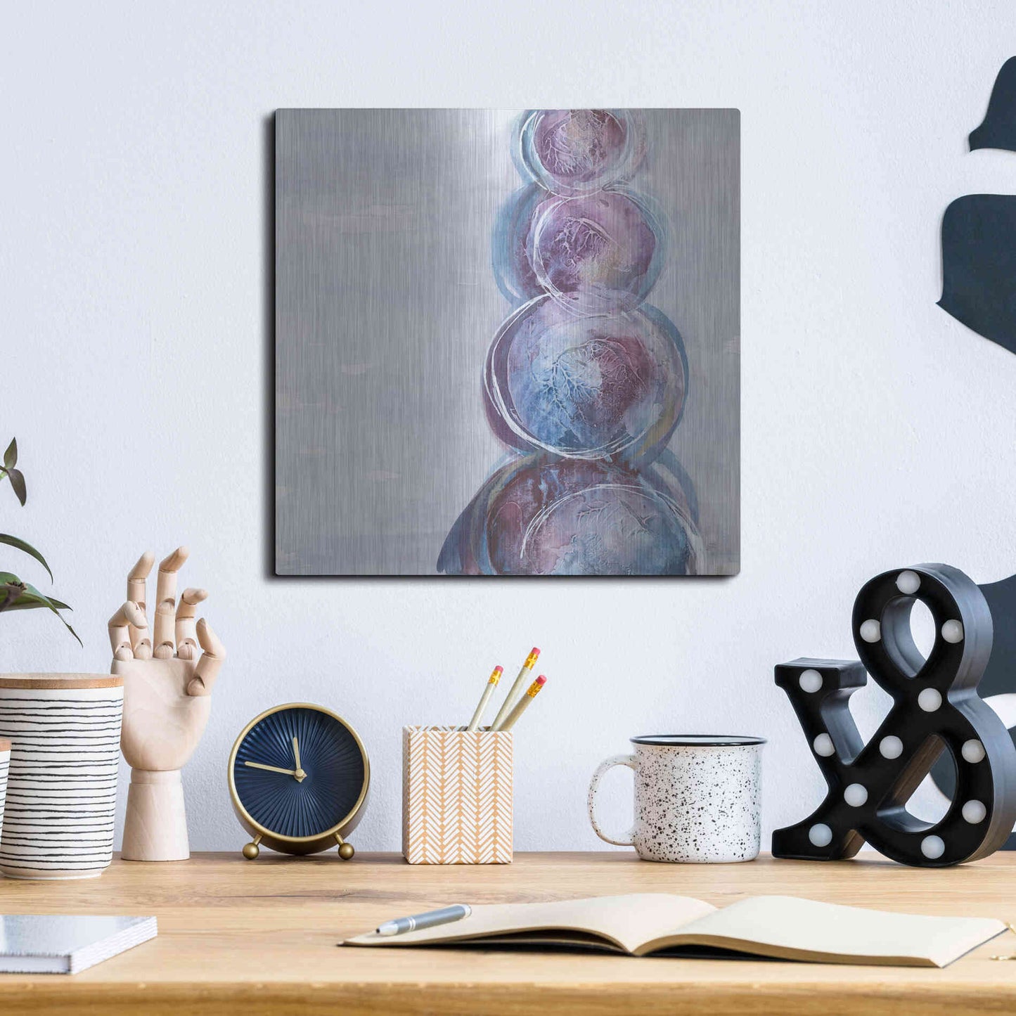 Luxe Metal Art 'Starting Over I' by Chris Paschke, Metal Wall Art,12x12