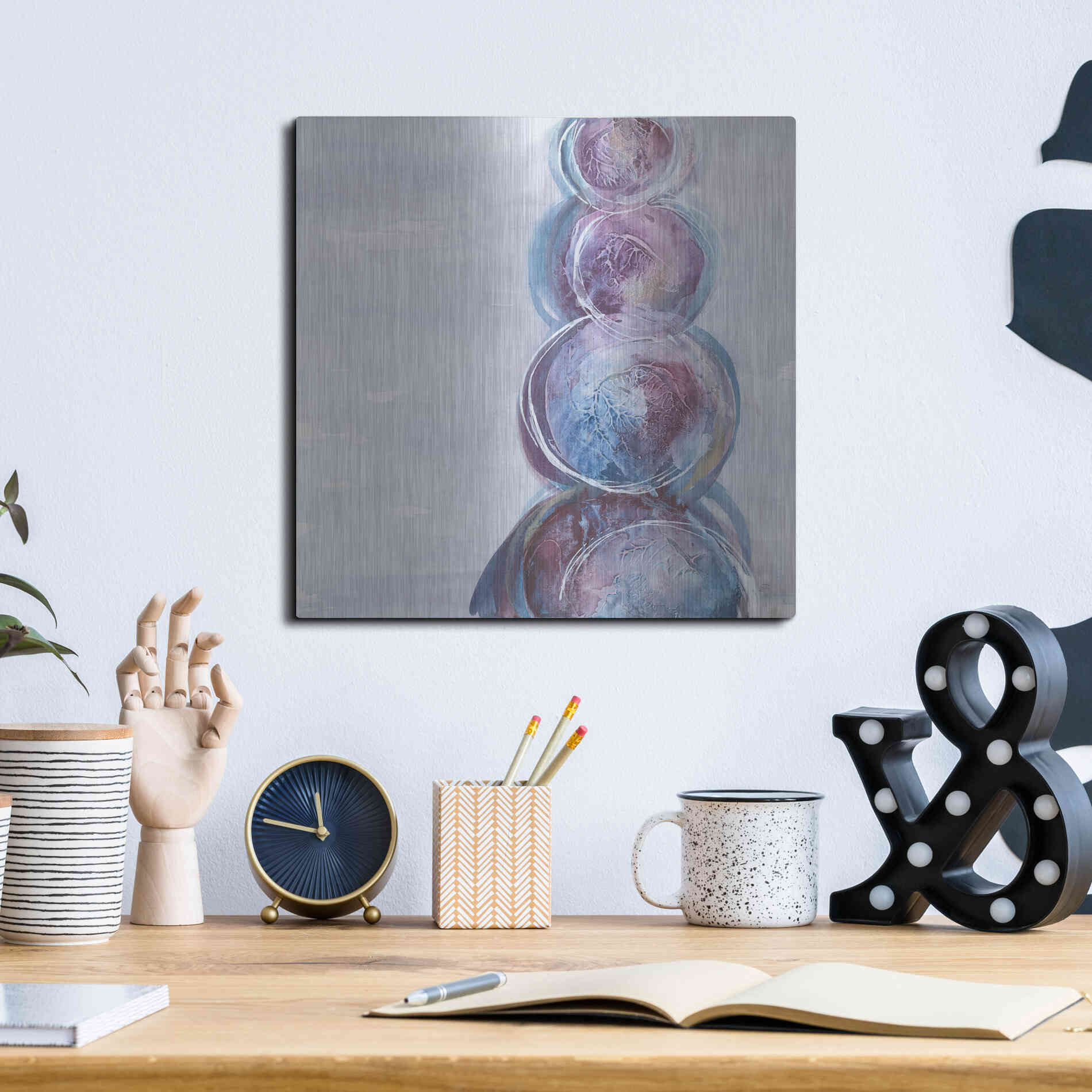 Luxe Metal Art 'Starting Over I' by Chris Paschke, Metal Wall Art,12x12