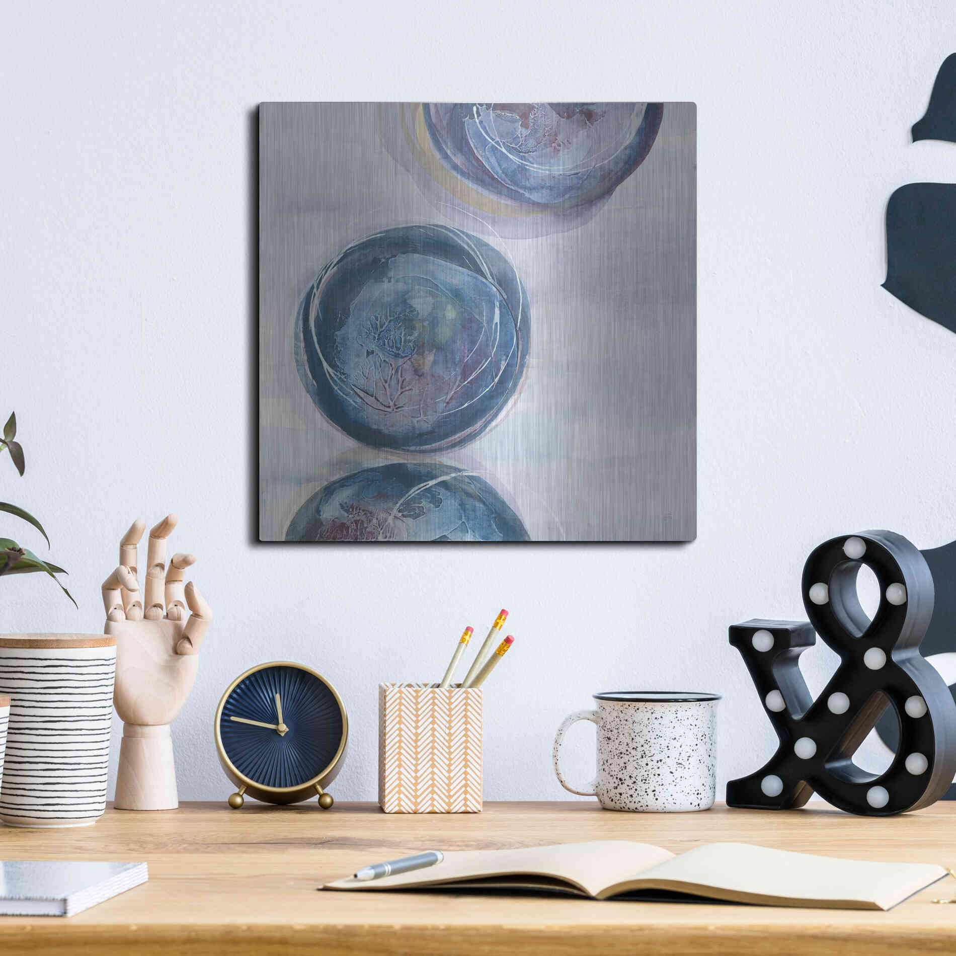 Luxe Metal Art 'Starting Over II' by Chris Paschke, Metal Wall Art,12x12