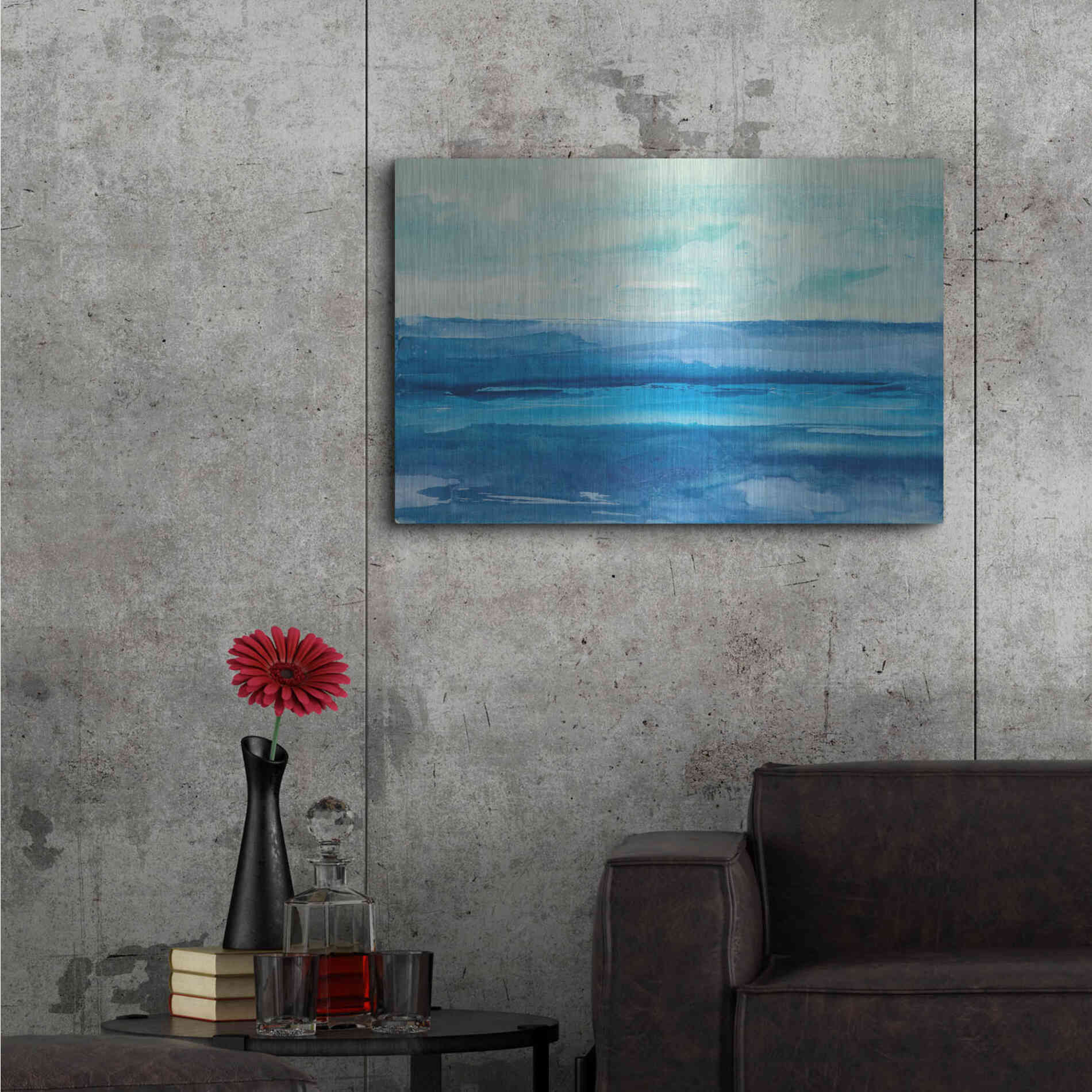 Luxe Metal Art 'Out to Sea' by Chris Paschke, Metal Wall Art,36x24