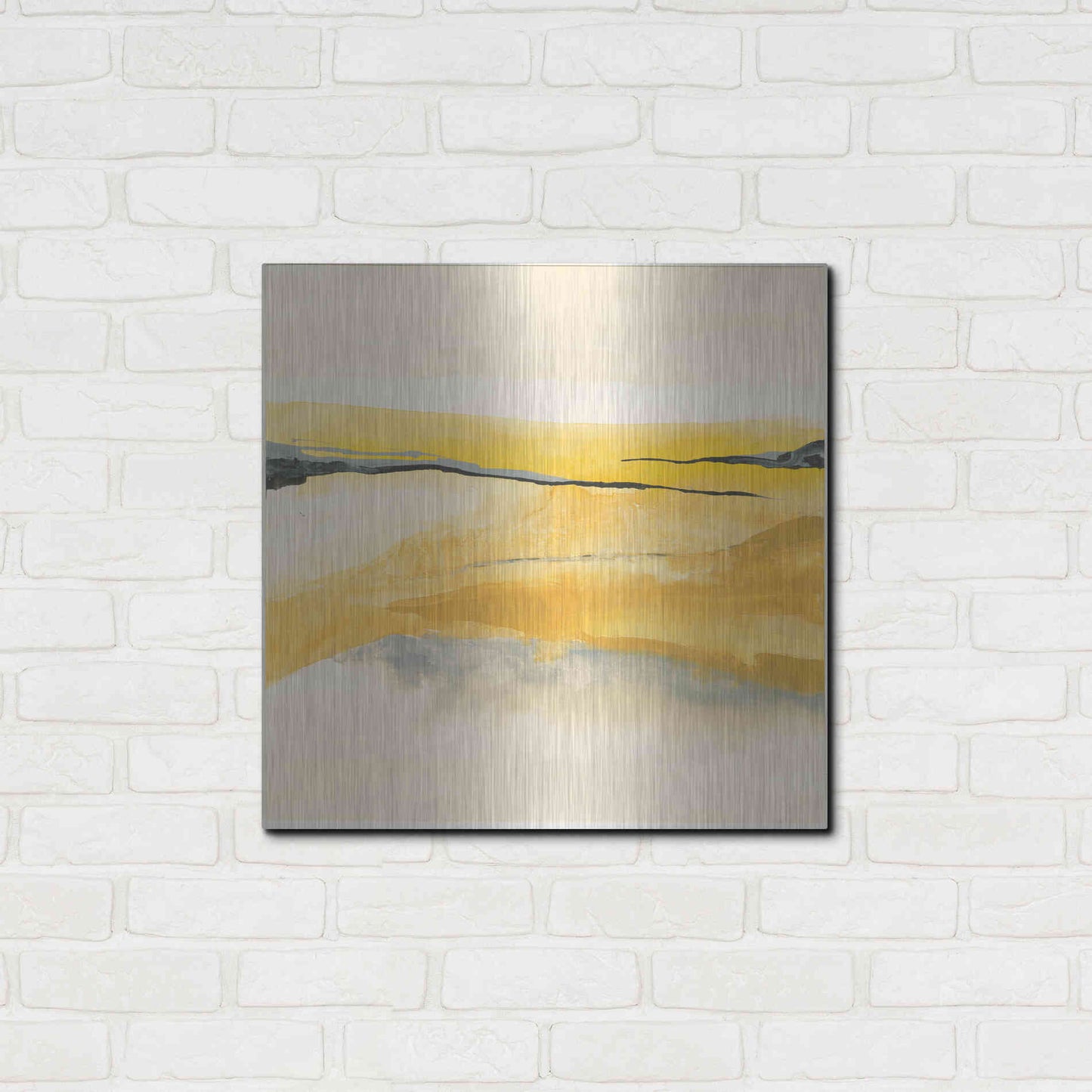 Luxe Metal Art 'Mist and Gold I' by Chris Paschke, Metal Wall Art,24x24