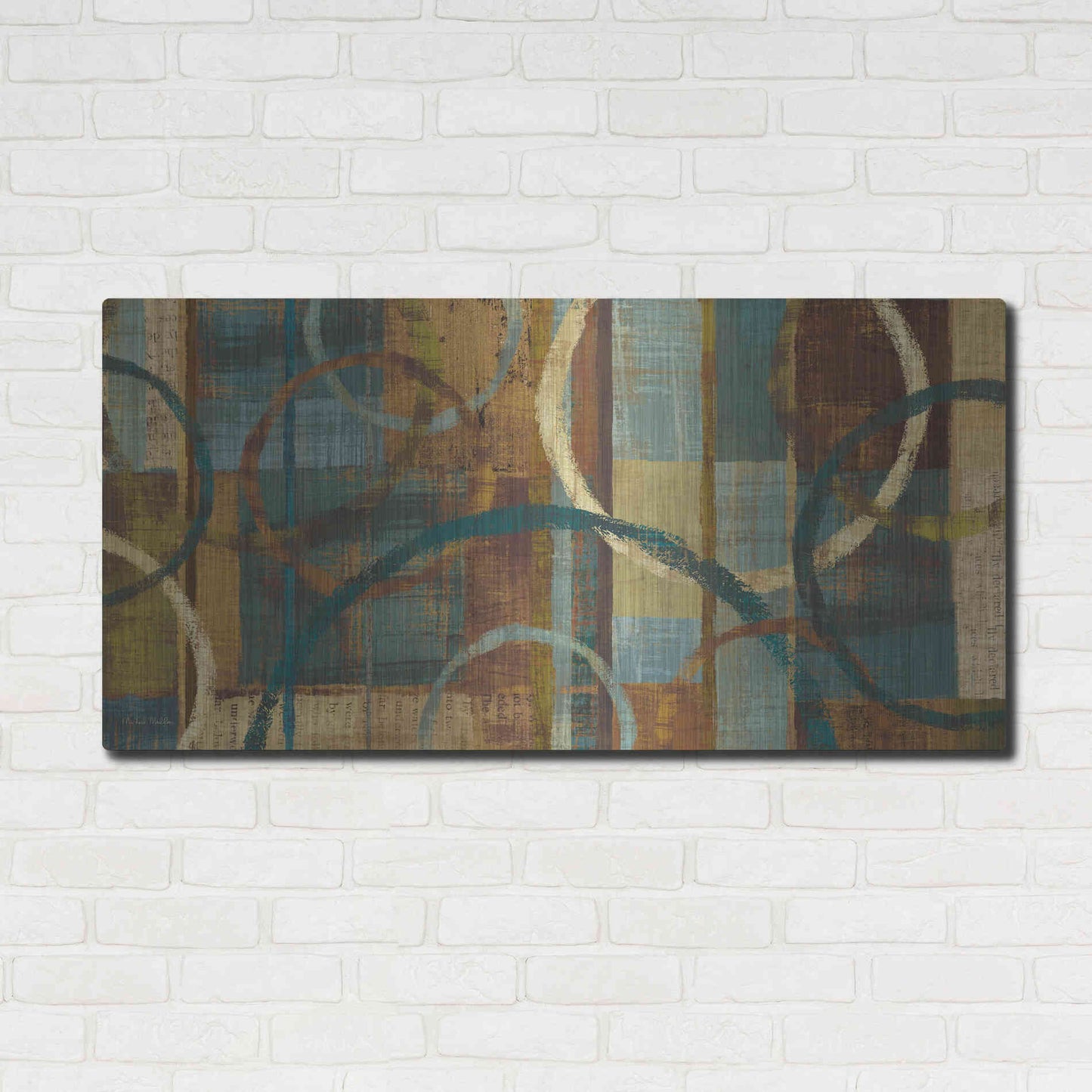 Luxe Metal Art 'Tranquility' by Michael Mullan, Metal Wall Art,48x24