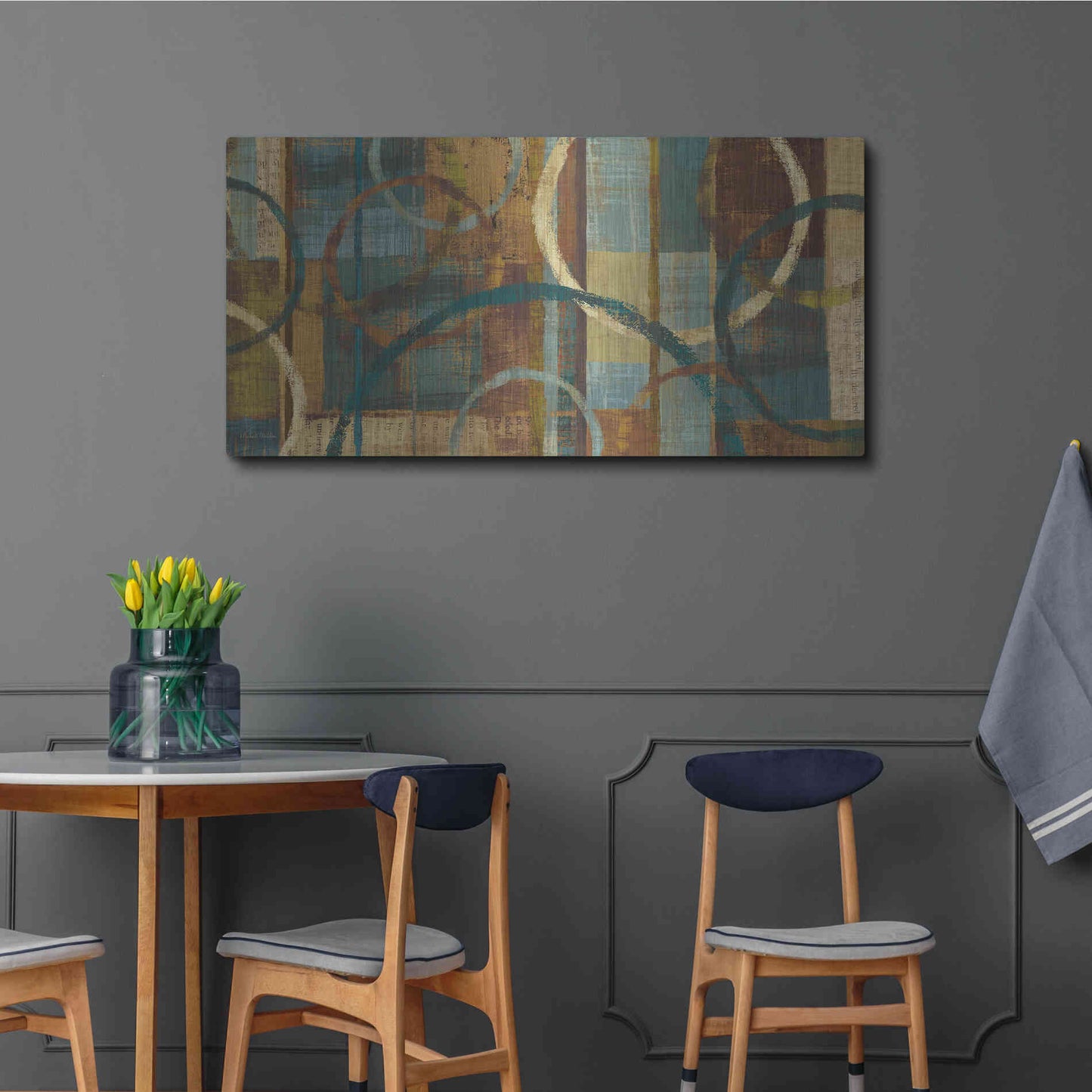 Luxe Metal Art 'Tranquility' by Michael Mullan, Metal Wall Art,48x24