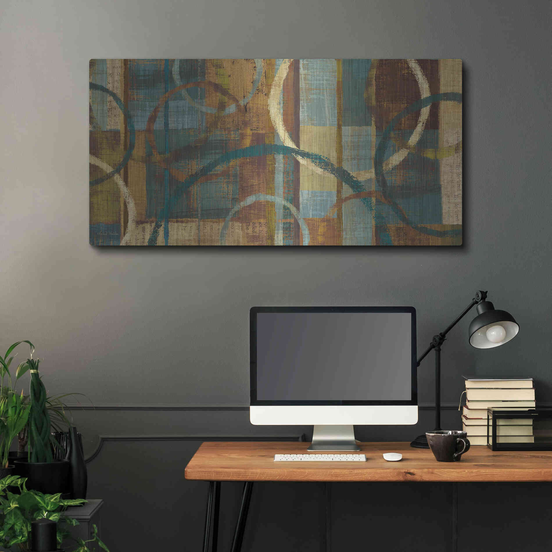 Luxe Metal Art 'Tranquility' by Michael Mullan, Metal Wall Art,48x24