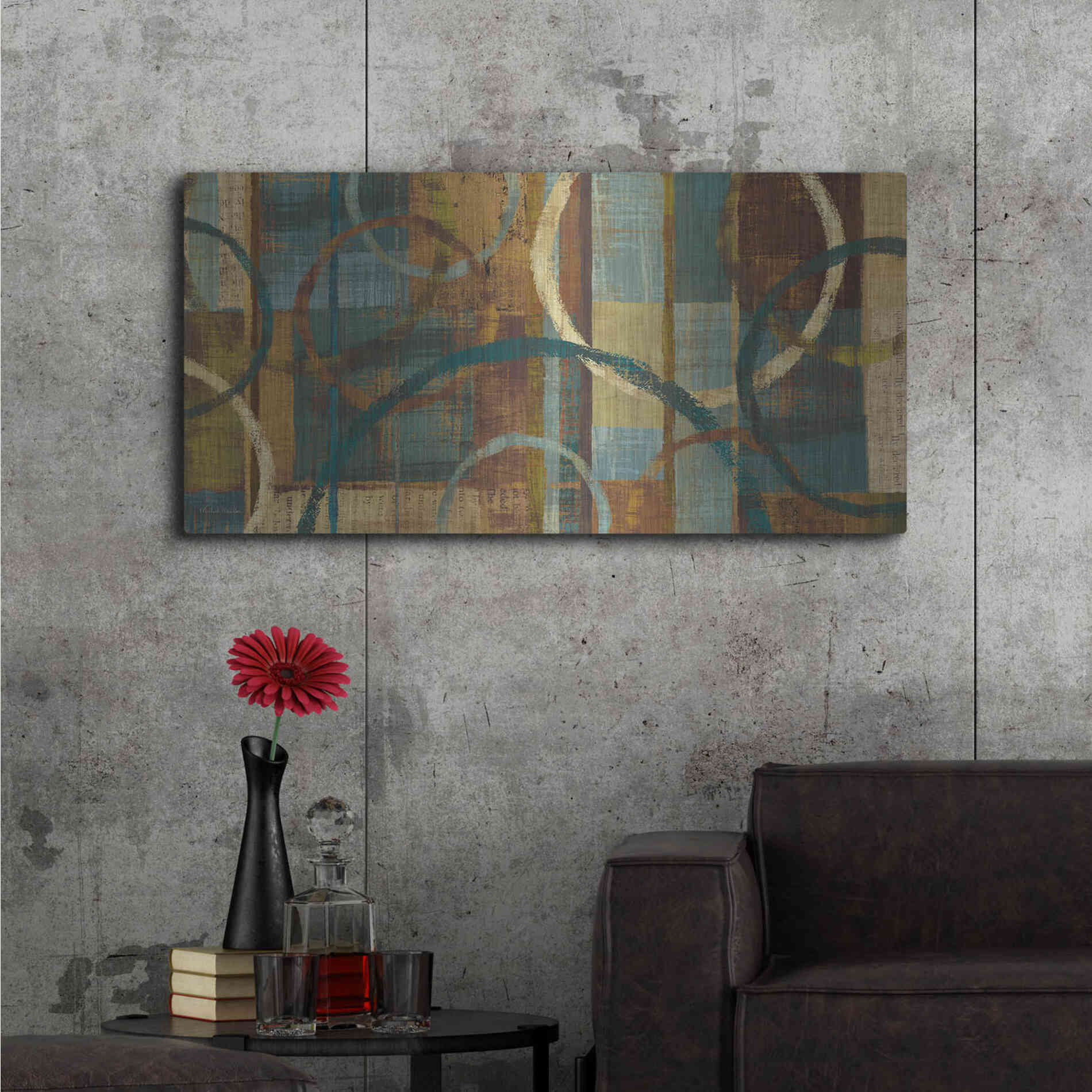 Luxe Metal Art 'Tranquility' by Michael Mullan, Metal Wall Art,48x24
