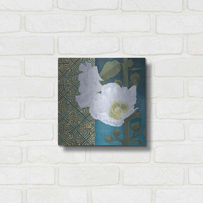 Luxe Metal Art 'Soft Evening III Indigo' by Kathrine Lovell, Metal Wall Art,12x12