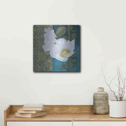 Luxe Metal Art 'Soft Evening III Indigo' by Kathrine Lovell, Metal Wall Art,12x12