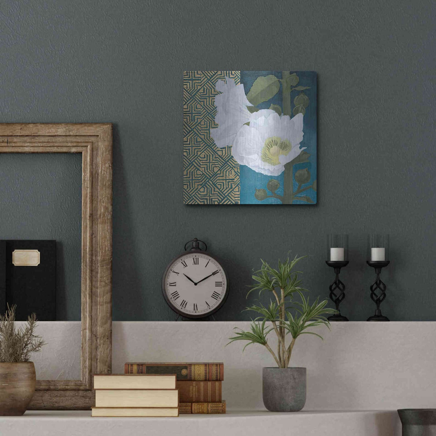 Luxe Metal Art 'Soft Evening III Indigo' by Kathrine Lovell, Metal Wall Art,12x12