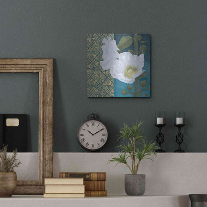 Luxe Metal Art 'Soft Evening III Indigo' by Kathrine Lovell, Metal Wall Art,12x12