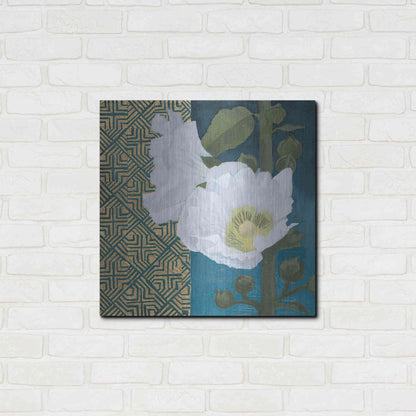 Luxe Metal Art 'Soft Evening III Indigo' by Kathrine Lovell, Metal Wall Art,24x24