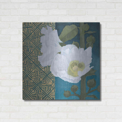 Luxe Metal Art 'Soft Evening III Indigo' by Kathrine Lovell, Metal Wall Art,36x36