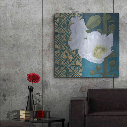 Luxe Metal Art 'Soft Evening III Indigo' by Kathrine Lovell, Metal Wall Art,36x36