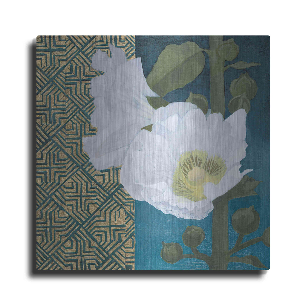 Luxe Metal Art 'Soft Evening III Indigo' by Kathrine Lovell, Metal Wall Art