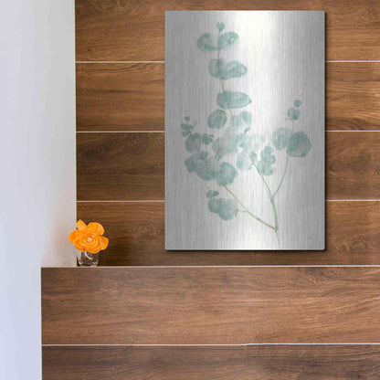 Luxe Metal Art 'Eucalyptus Branch I' by Chris Paschke, Metal Wall Art,12x16